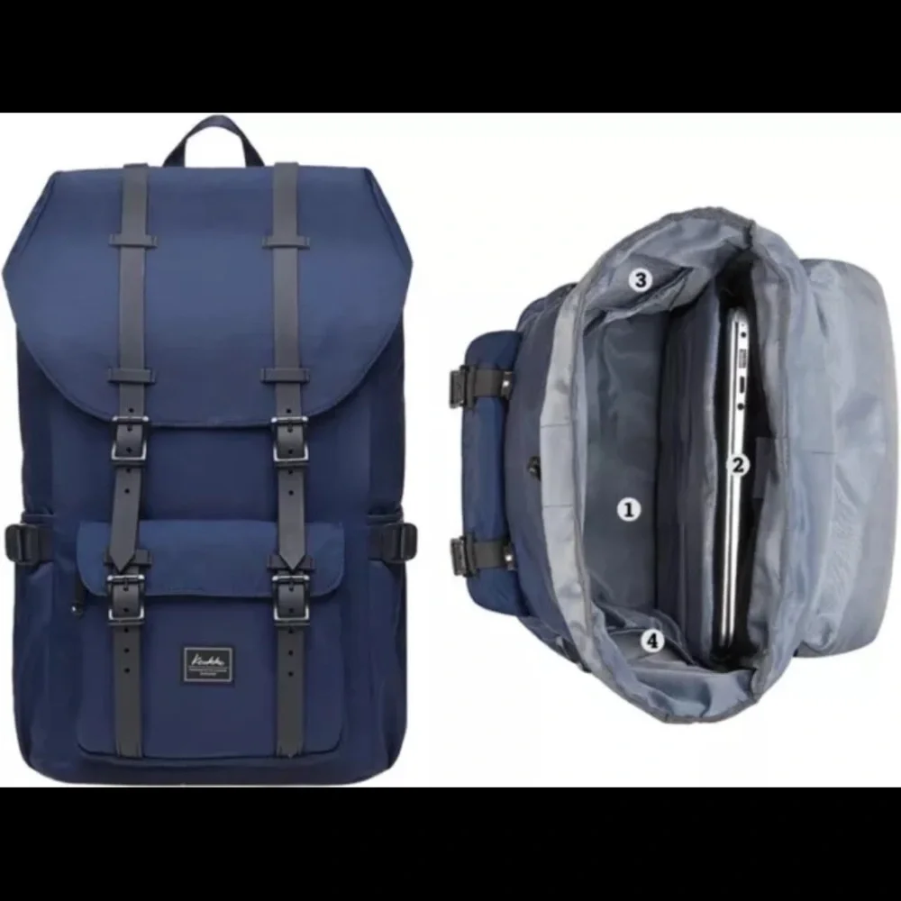 KAUKKO Laptop Travel Backpack, Outdoor Rucksack Fits 15.6 Inch Laptop
